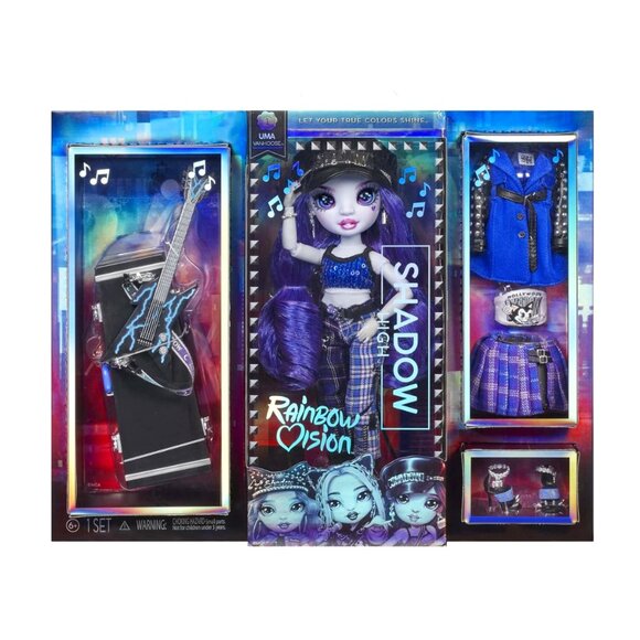 Rainbow High Vision and Neon Shadow-Uma Vanhoose (Neon Blue) Posable Fashion Dol - Picture 1 of 7
